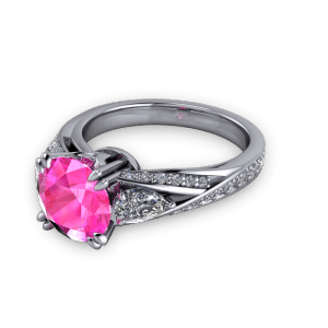 Double claw cocktail ring