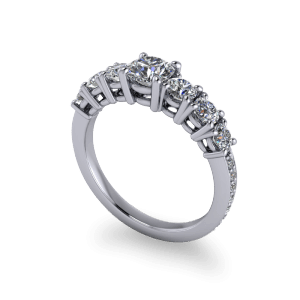 seven stone eternity ring