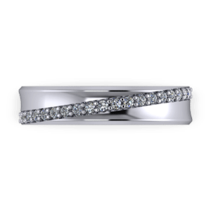 Concaved eternity ring