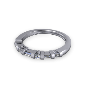 Bar set diamond eternity ring