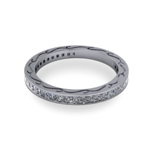 Pierced side eternity ring