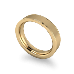 Grooved wedding band