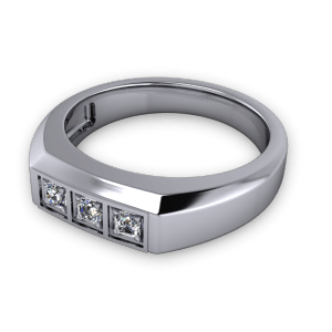 Palladium three stone