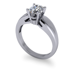 Chunky catherdral soltaire engagement ring
