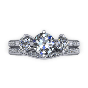 Platinum classic trilogy ring set
