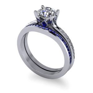 Matching sapphire wedding band