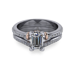 Grain set matching wedding band