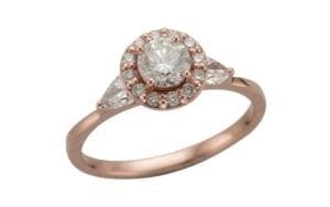 Vintage inspired rose gold cluster ring - Portfolio