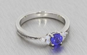 Amethyst and Opal Cluster with Custom Engraving - Portfolio