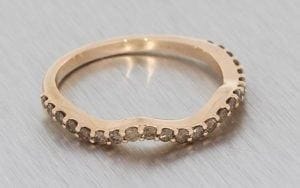Contouring Wave Band Set With Cognac Diamonds - Portfolio