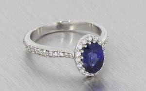 Princess Diana Inspired Sapphire and Diamond Cluster - Portfolio