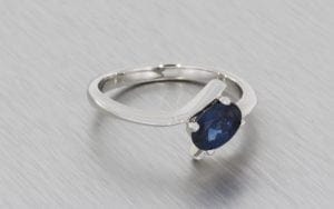 Contemporary Oval Sapphire Bypass Ring - Portfolio