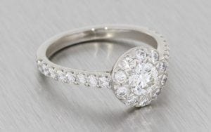 Starburst Illusion Halo Engagement Ring - Portfolio