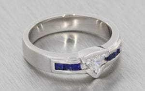 Contemporary Bezel Set Trillion Commitment Ring - Portfolio