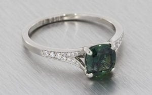 Australian blue sapphire split shank engagement ring – Portfolio