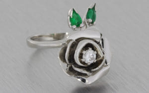 Platinum Shaped Wedding Ring set with Channel Set Diamonds - Portfolio