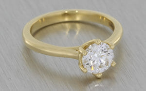 18ct Yellow Gold Six Claw Crafted by Infinity Diamond Solitaire