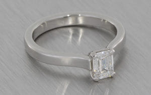 Emerald Cut Diamond Solitaire