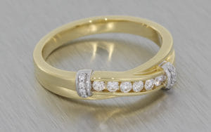 Diamond anniversary ring with matching earrings